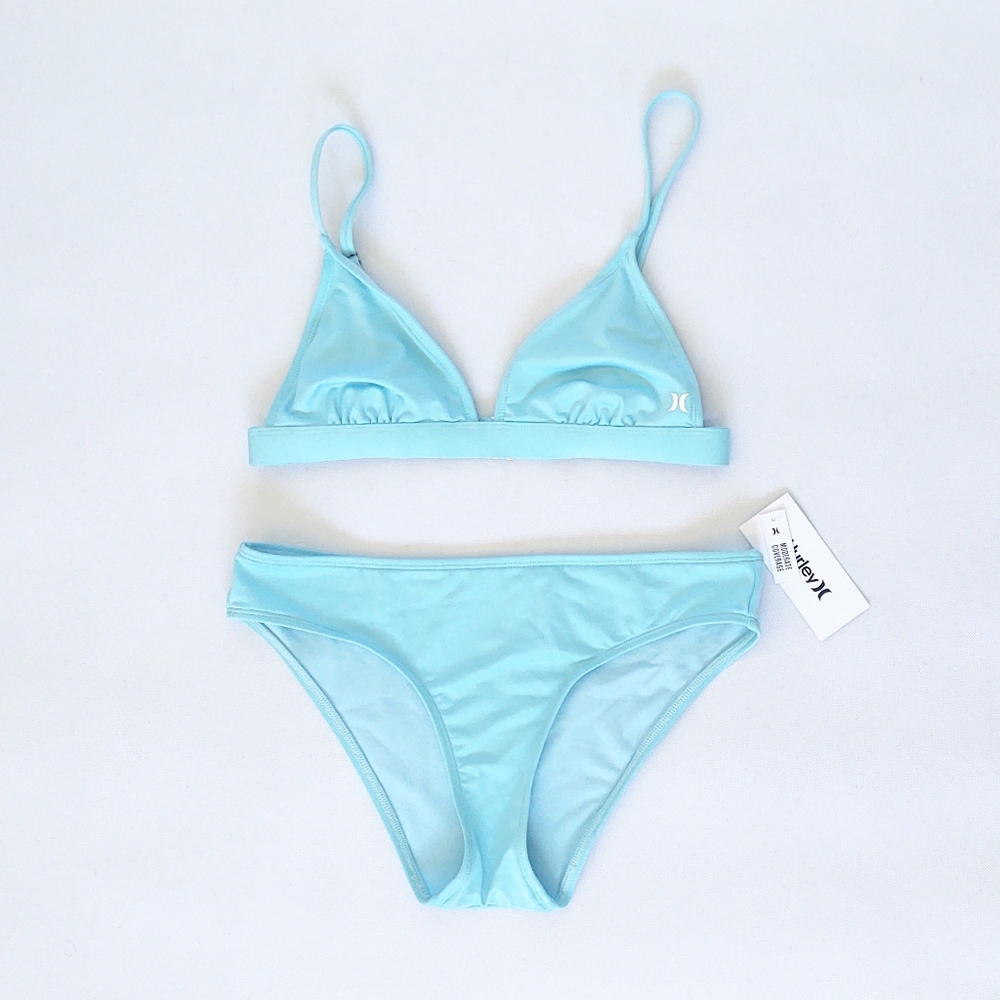 Hurley 2-Piece Bikini Light Blue Medium HRX1002 LAQU